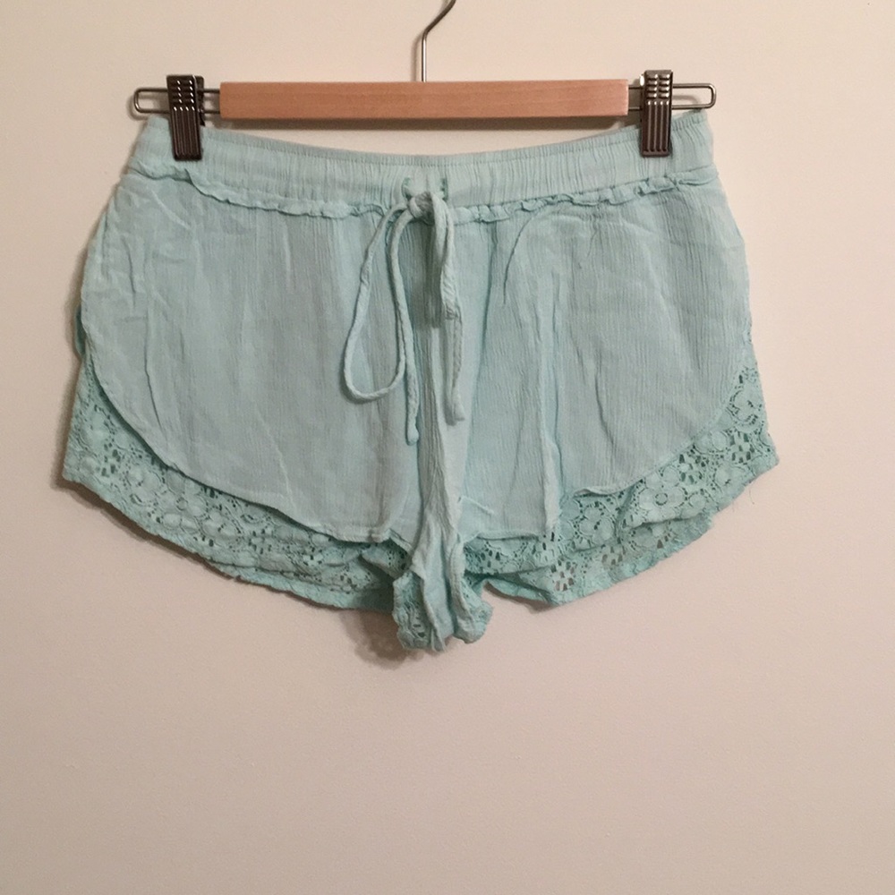 LA Hearts teal lacy shorts